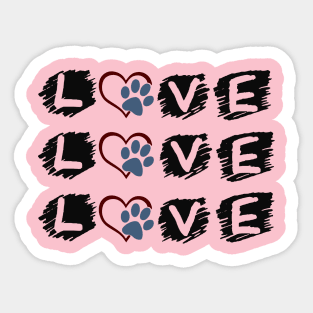 Love is a Paw #2 Sticker